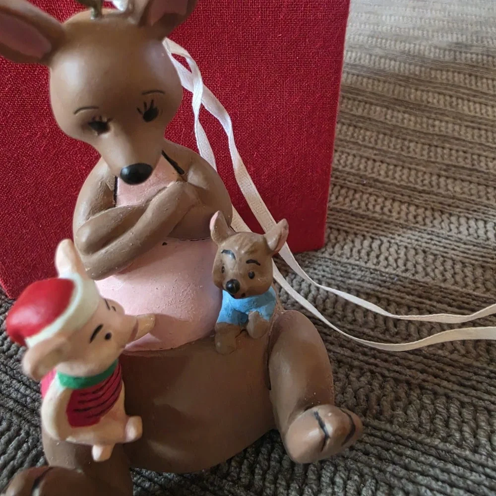 Vintage Disney's Kanga, Roo & Piglet Christmas Ornament Rare 1991